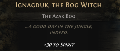 POE 2 Carry Run Early Access SC IGNAGDUK, THE BOG WITCH---ACT 3