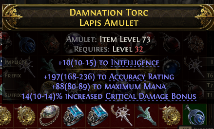 POE 2 Items Early Access SC Damnation Torc Lapis Amulet