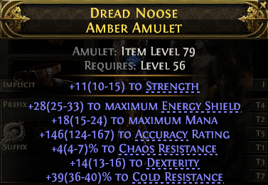 POE 2 Items Early Access SC Dread Noose Amber Amulet#663411