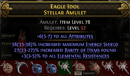 POE 2 Items Early Access SC Eagle Idol Stellar Amulet#680359