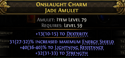 POE 2 Items Early Access SC Onslaught Charm Jade Amulet#698782