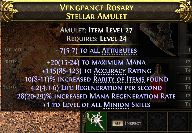 POE 2 Items Early Access SC Vengeance Rosary Stellar Amulet#200997